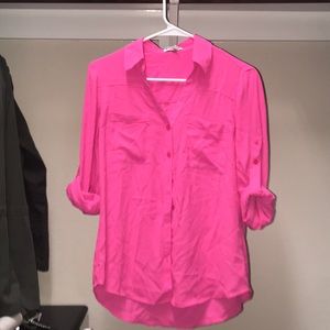 Express - Hot Pink Button Down